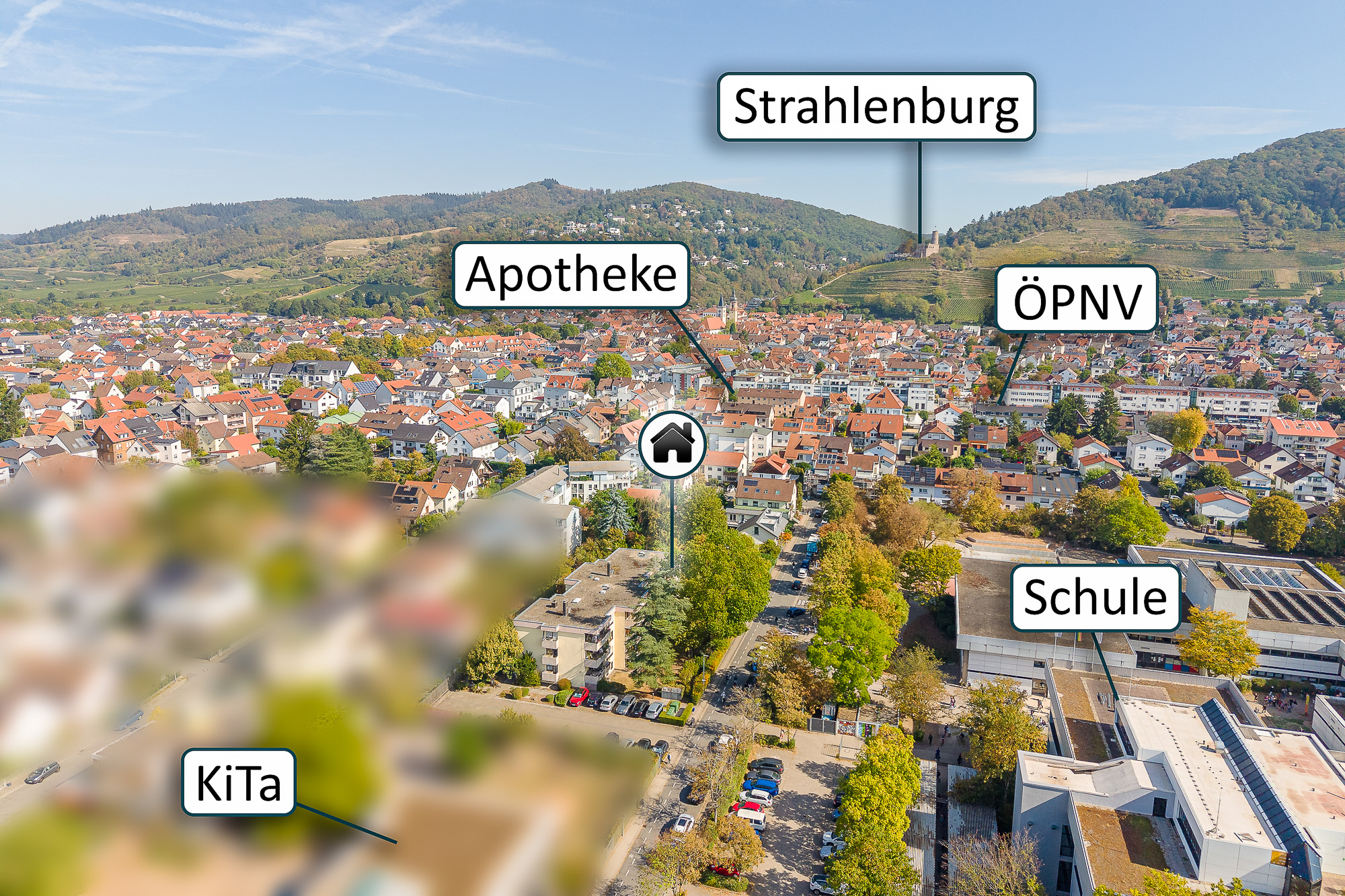 Objekt-ID 2152, Soutterainwohnung Schriesheim, Lage in Schriesheim