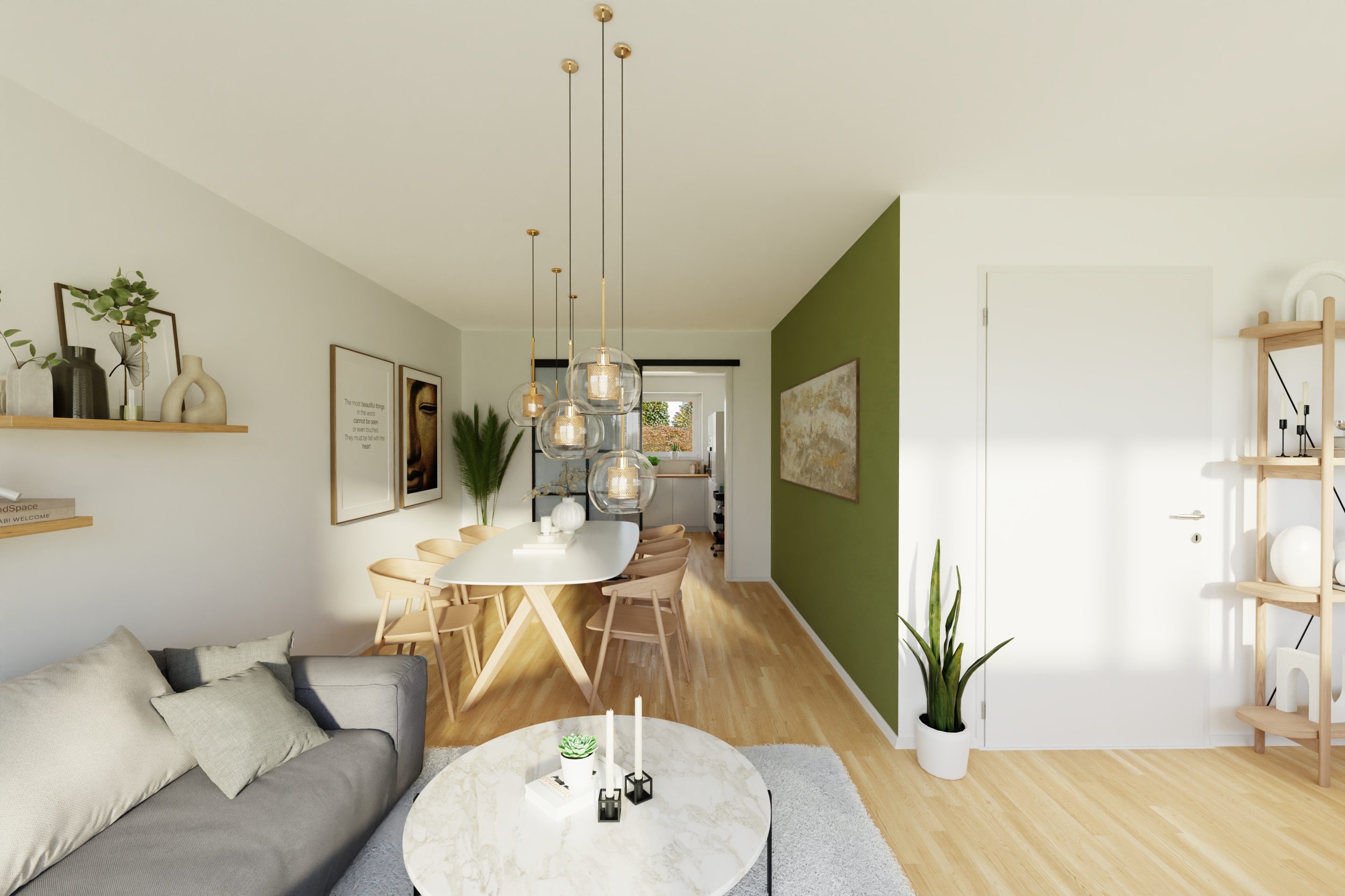 Wohn- und Esszimmer nachher