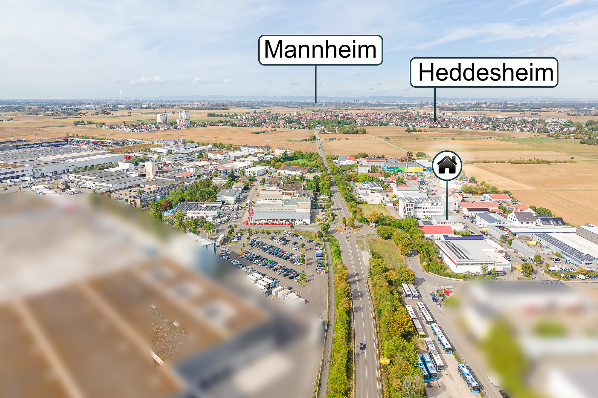 Objekt-ID 2147 Gewerbeimmobilie Heddesheim, Lage