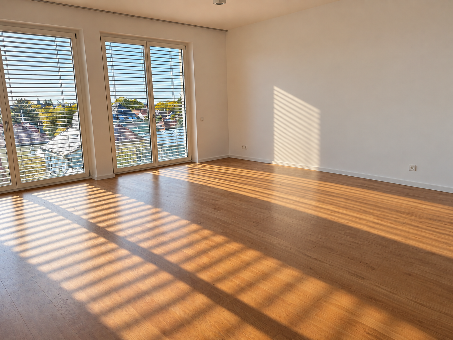 Wohnzimmer mit KI leergeräumt
