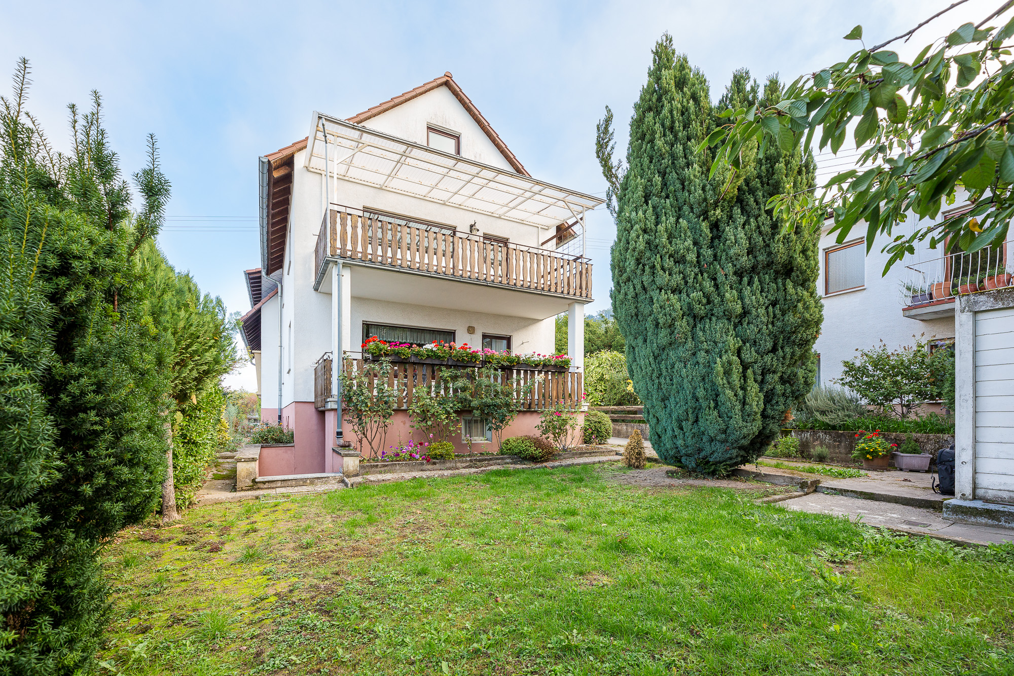 Objekt-ID 2105 Zweifamilienhaus Schriesheim, Gartenansicht, Kamil Trojan Design