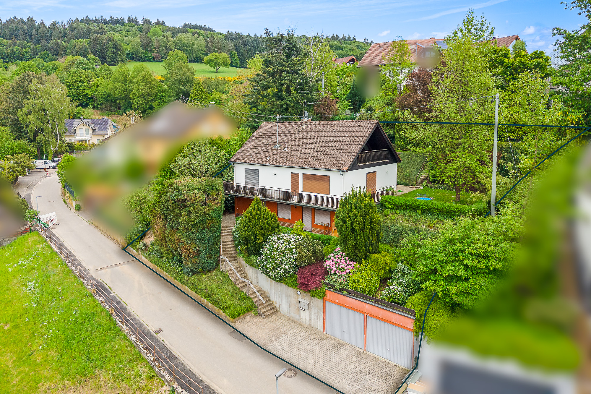Objekt-ID 2148, Einfamilienhaus Altenbach, Frontansicht (Drohne)