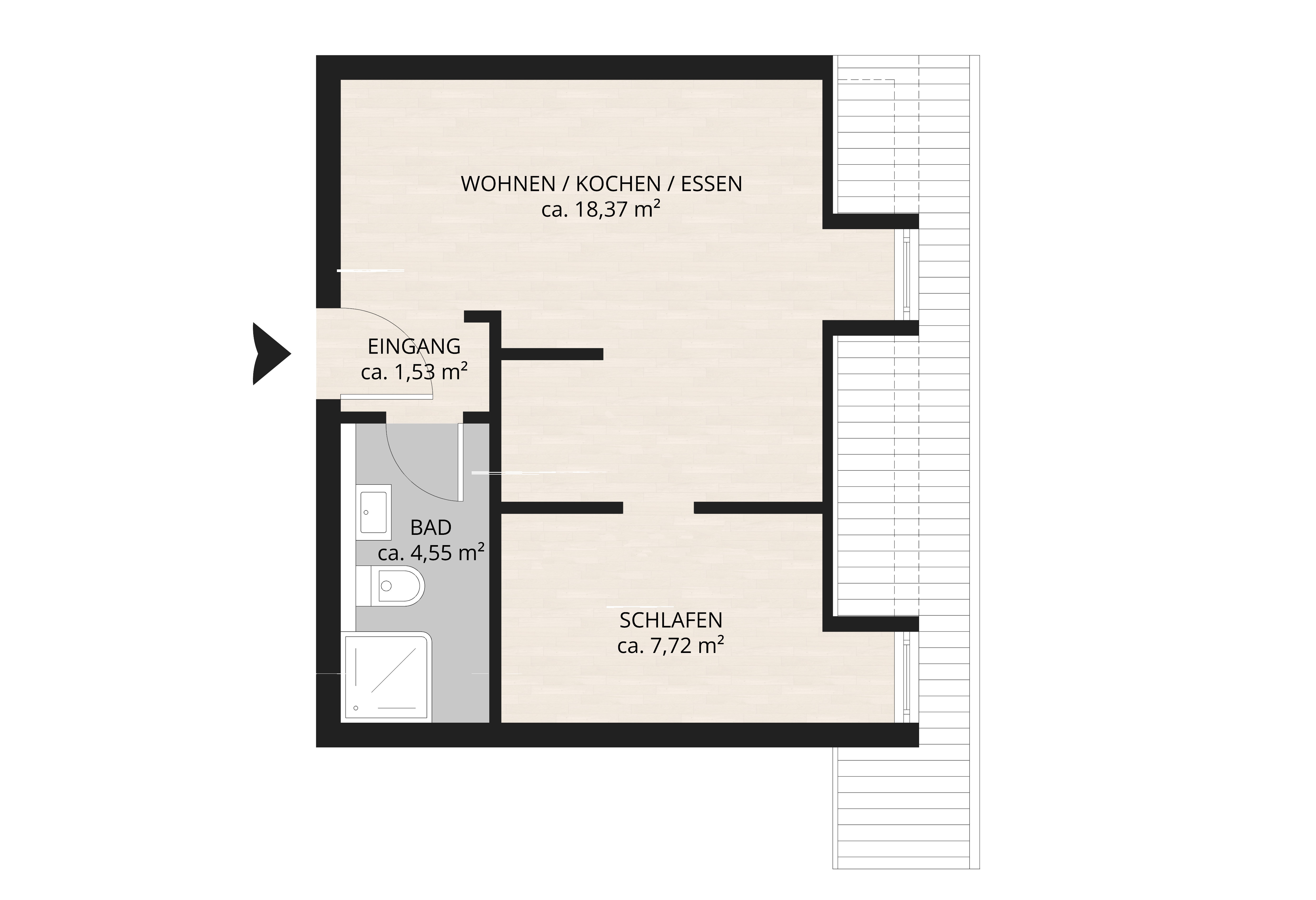 Objekt-ID 2139, ETW Schriesheim, Grundriss
